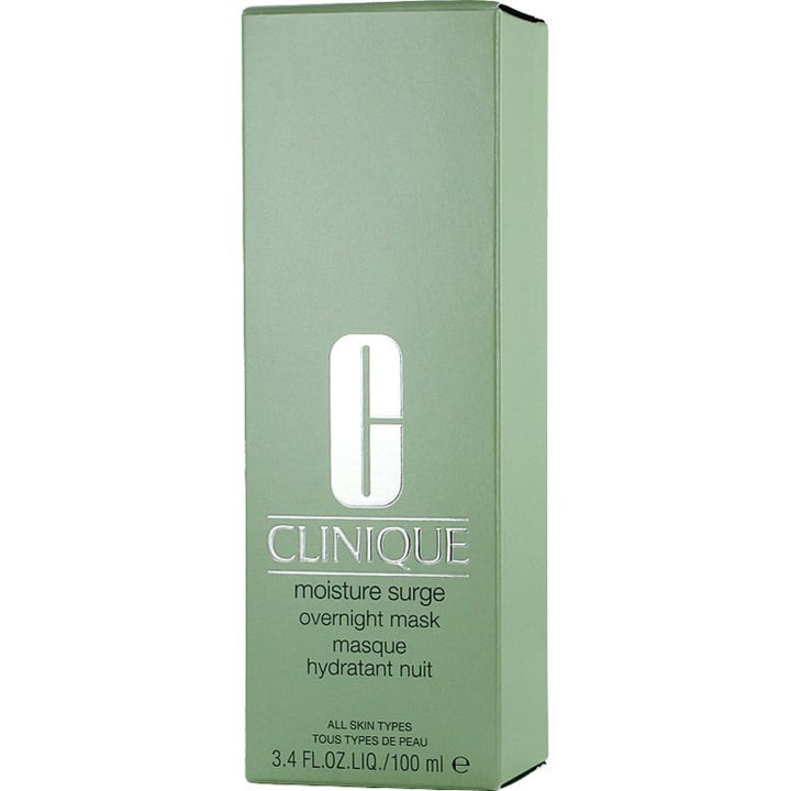 Clinique Moisture Surge Overnight Mask 100 ml återfuktande nattmask i en grön ytterförpackning av papp.
