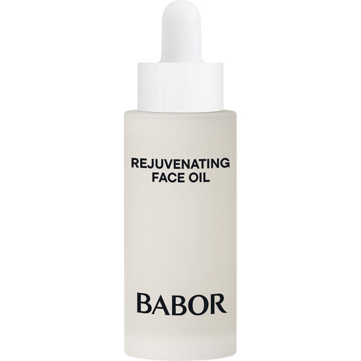 Babor Rejuvenating Face Oil 30 ml strålande ansiktsolja anti-age i en vit frostad glasflaska med pipettkork.