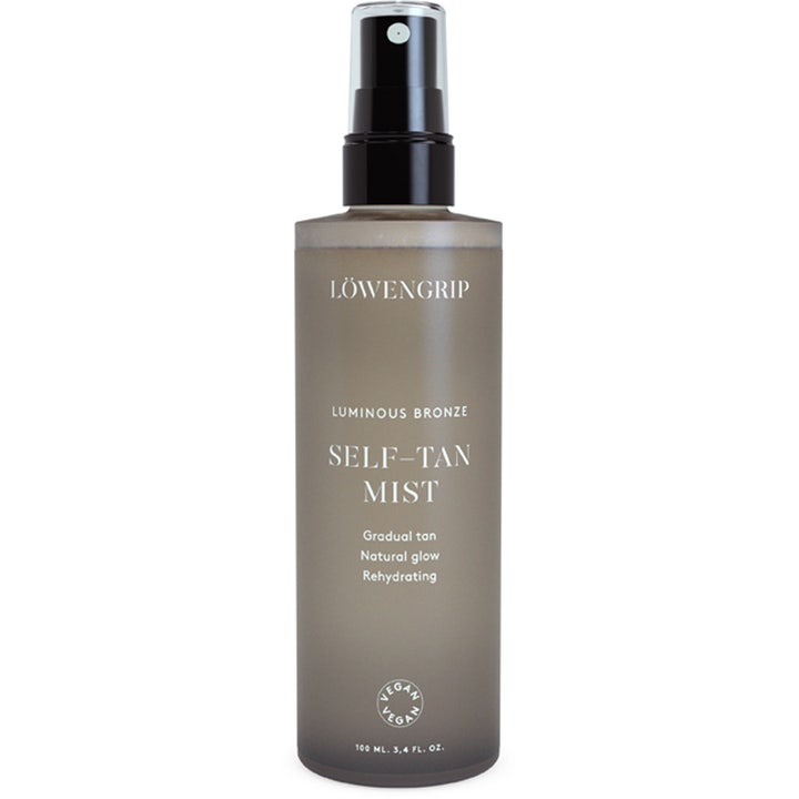 Löwengrip Luminous Bronze Self-Tan Mist 100 ml brun utan sol spray som ger naturlig glöd i frostad grå flaska