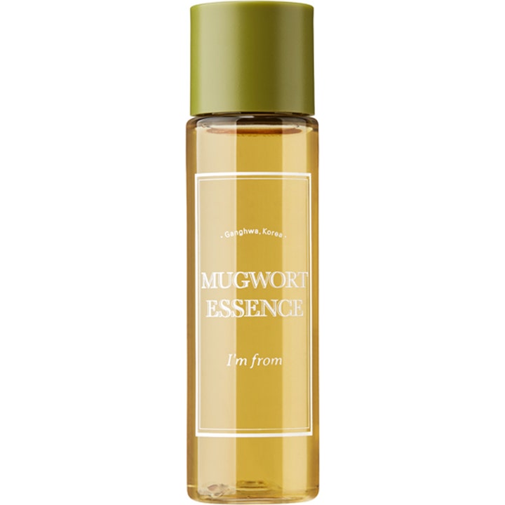 I'm From Mugwort Essence 160ml lugnande anti-inflammatorisk essence i genomskinlig flaska med olivgrönt lock.