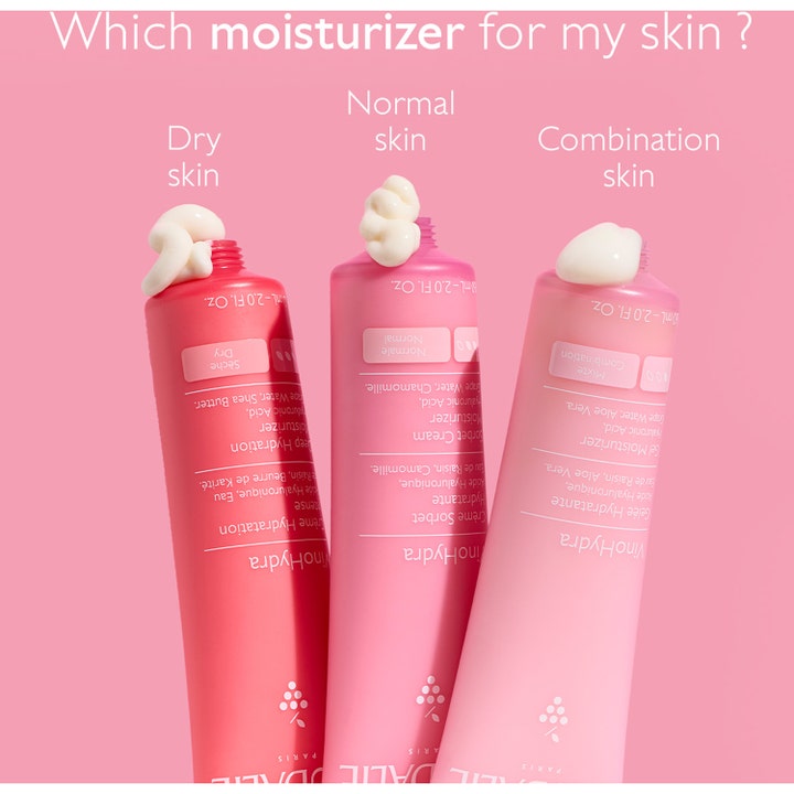 Caudalie Vinohydra Gel Moisturizer 60 ml gel ansiktskräm med hyaluronsyra mot rosa bakgrund