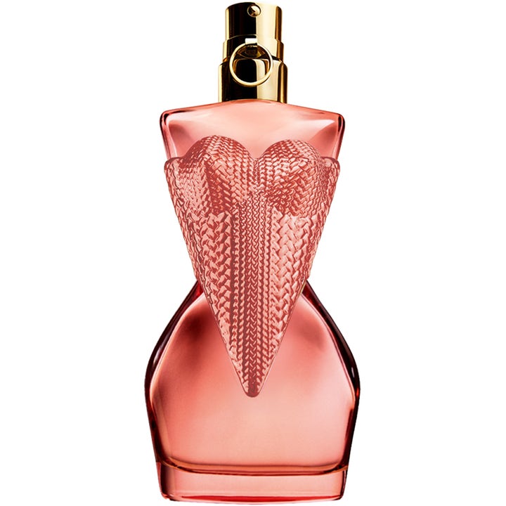 Jean Paul Gaultier Gaultier Divine Couture Eau de Parfum 30 ml parfym i rosa glasflaska formad som en torso med mönstrad korsett