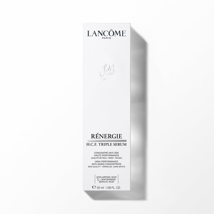 Lancôme Rénergie H.C.F. Triple Serum 50 ml i vit ytterförpackning som ger huden lyster och fasthet