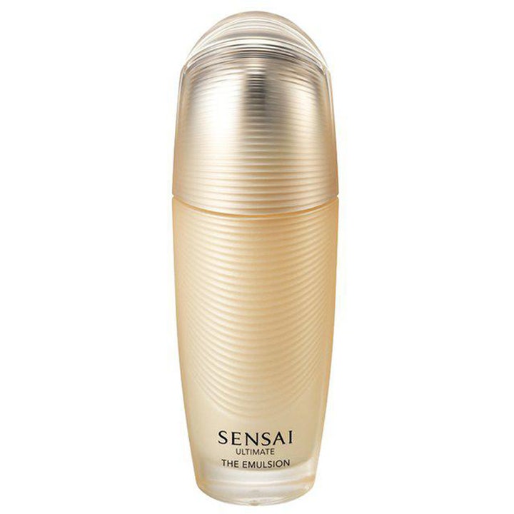 Sensai Ultimate The Emulsion 100 ml anti-age emulsion för mogen hud i lyxig guldfärgad flaska med räfflad yta