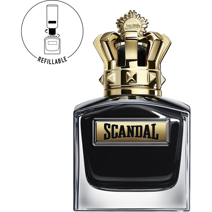Jean Paul Gaultier Scandal Le Parfum Him 100 ml elegant parfym herr i svart glasflaska med kork formad som en guldkrona
