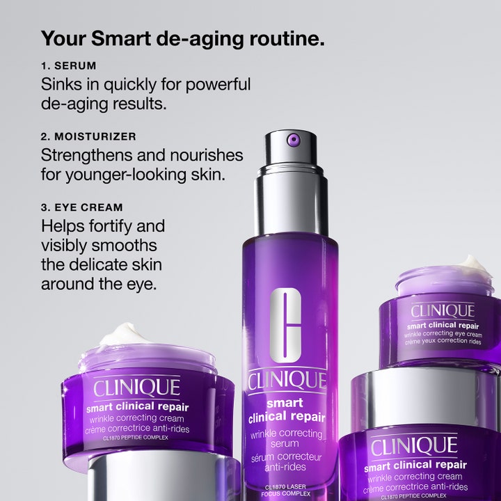 Clinique Smart Clinical Repair 15 ml antiaging clinique ögonkräm med peptides i lila burk för en komplett rutin