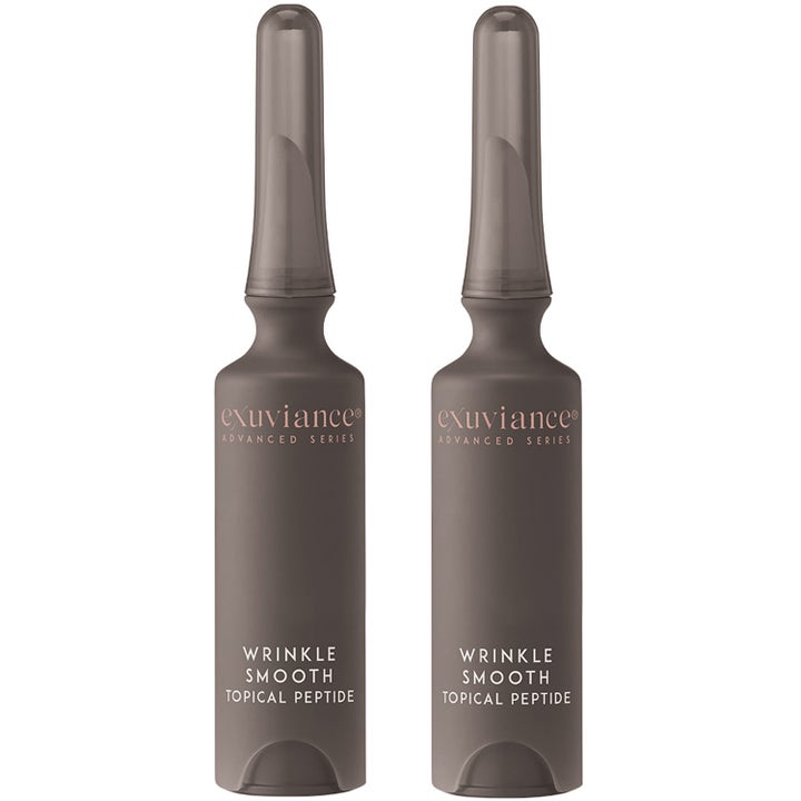 Exuviance Wrinkle Smooth Topical Peptide 2 st rynkreducerande peptider i två grå ampuller för avancerad hudvård