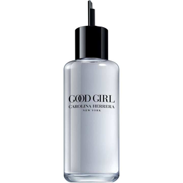 Carolina Herrera Good Girl Eau de Parfum Refill 200 ml parfym i en klar glasflaska med svart lock och smal pip