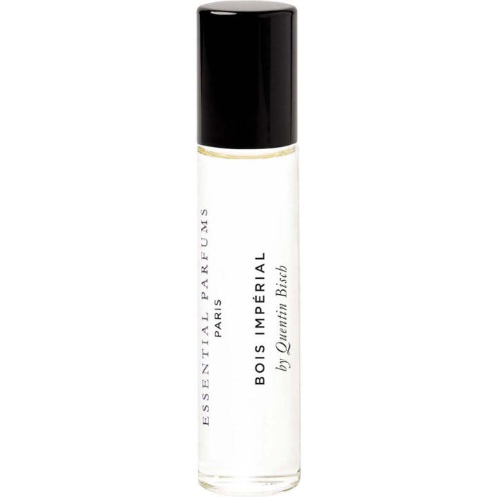Essential Parfums Bois Imperial By Quentin Bisch 10 ml parfym i en smal glasflaska med svart lock och vit etikett