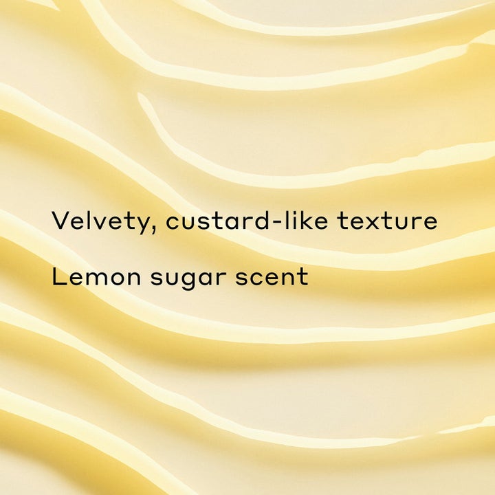 Ole Henriksen Detox & Glow 105 ml ansiktsmask med ljusgul textur och texten Velvety custard-like texture Lemon sugar scent.
