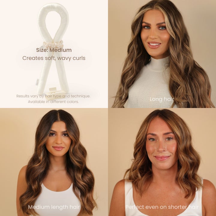 Heatless Curls in Mulberry Silk Medium
