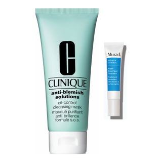 Clinique Clear Skin - Djuprengörande Mask och Spot Treatment för Män med Aknebenägen Hy