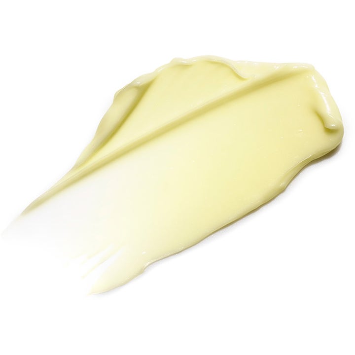 Exuviance Wrinkle Smooth Topical Peptide 5 g rynkreducerande serum visar en krämig ljusgul textur för mogen hud