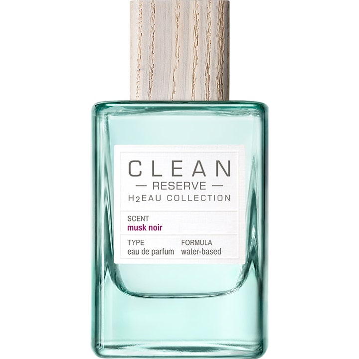 Clean Reserve H2EAU Musk Noir Eau de Parfum 100 ml clean beauty parfym utan alkohol i turkos glasflaska med trälock