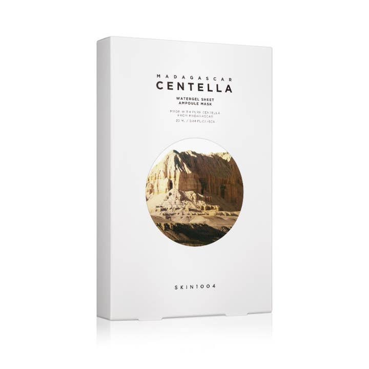 SKIN1004 Madagascar Centella Watergel Sheet Ampoule Mask 5 st fuktgivande koreansk sheet mask i vit ytterbox