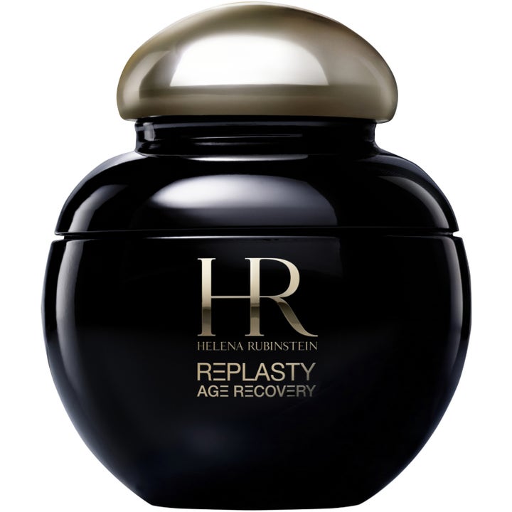 Helena Rubinstein RePLASTY Age Recovery reparerande ansiktskräm i en rundad svart glasburk med ett glansigt guldfärgat lock