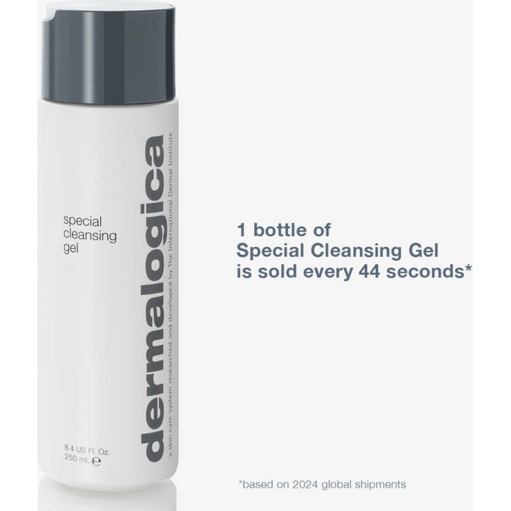 Dermalogica Special Cleansing Gel 500 ml lugnande ansiktsrengöring i vit pumpflaska för känslig hud som rengör på djupet.