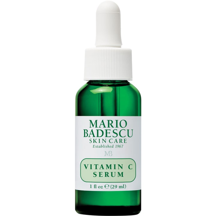 Mario Badescu Vitamin C Serum 29 ml lystergivande anti-aging antioxidanter hudvård i en grön glasflaska med vit pipett