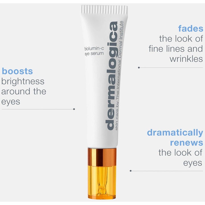 Dermalogica BioLumin-C Eye Serum 15 ml antioxidant ögonserum i vit tub som minskar fina linjer och ljusar upp blicken