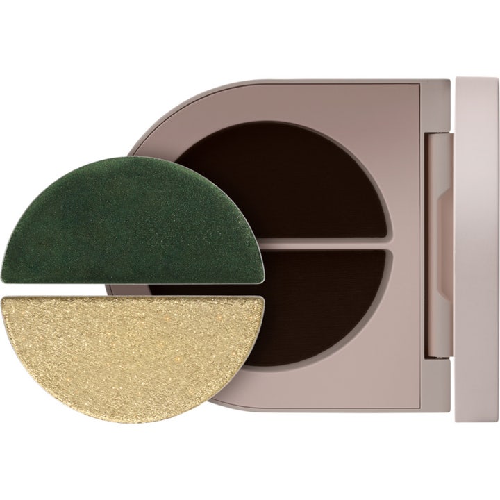 Satin And Shimmer Duet Eyeshadow Satin Olive And Khaki Shimmer