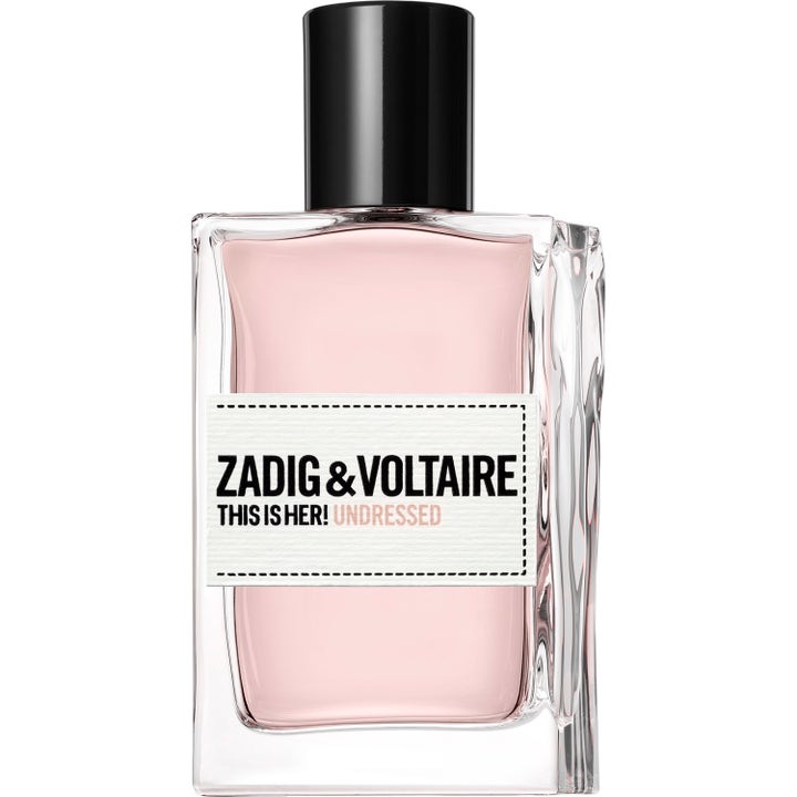 Zadig & Voltaire This is Her Undressed eau de parfum 50ml i glasflaska med ljusrosa vätska och svart kork