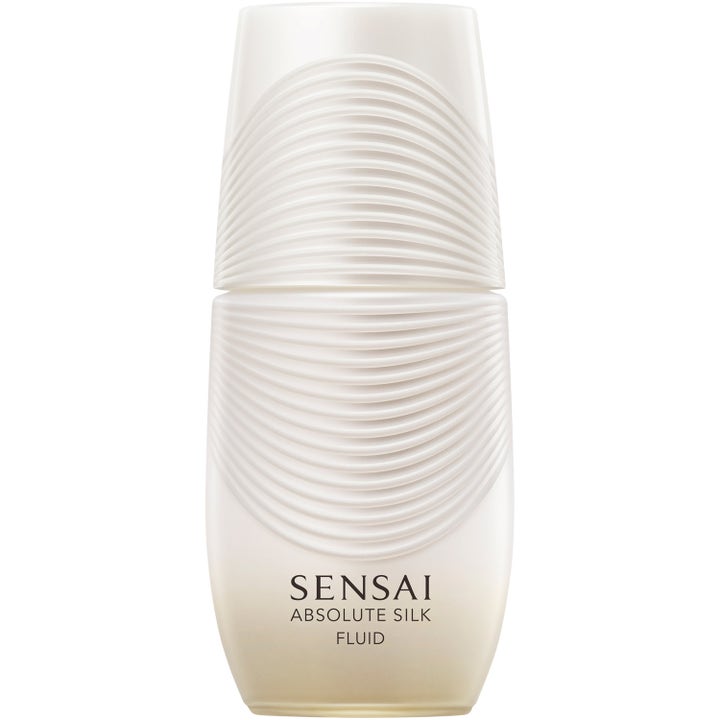 Sensai Absolute Silk Micro Essence-In-Lotion 150 ml återfuktande ansiktsvård i pärlvit flaska med vågigt mönster