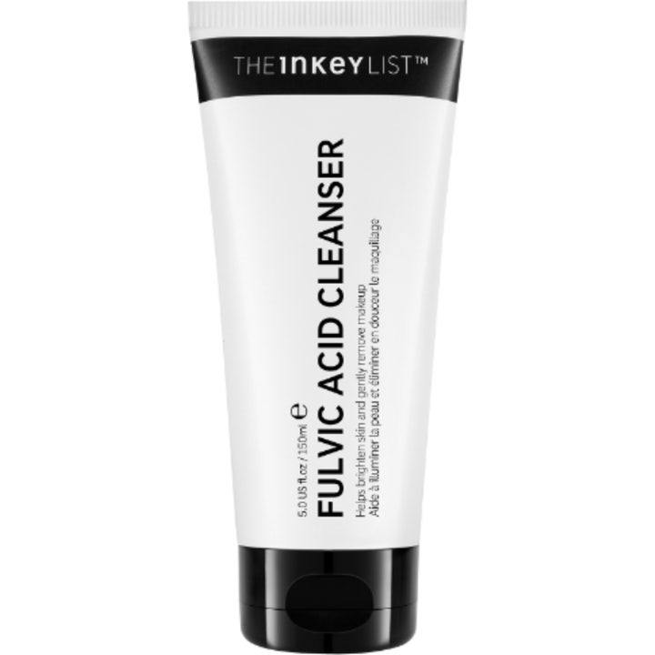The Inkey List Fulvic Acid Cleanser 150 ml lystergivande ansiktsrengöring i vit tub med svarta detaljer och lock