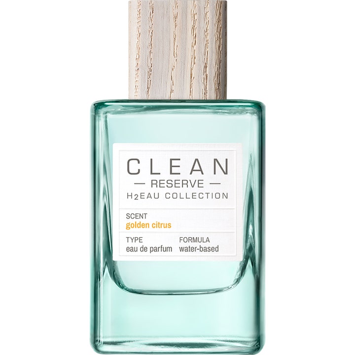 Clean Reserve H2EAU Golden Citrus Eau de Parfum 100 ml fräsch citrus parfym i glasflaska med lock av ljust trä