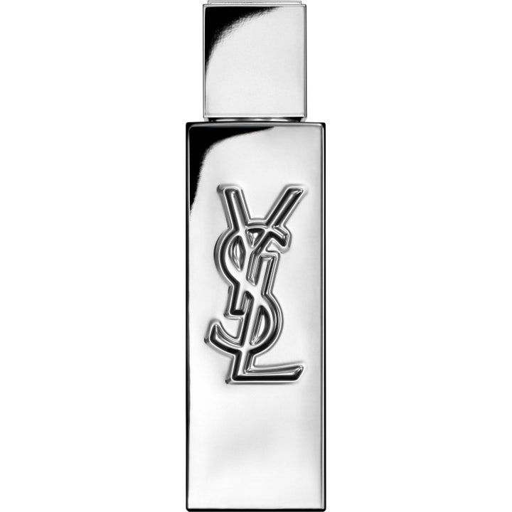 Yves Saint Laurent MYSLF L'Absolu 40 ml edp i en stilren rektangulär silverflaska med präglad logotyp