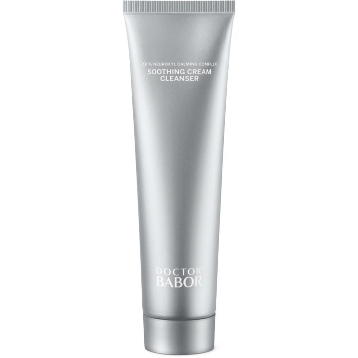 Doctor Babor Soothing Cream Cleanser 150ml lugnande rengöringskräm som dämpar irritation i en silverfärgad tub