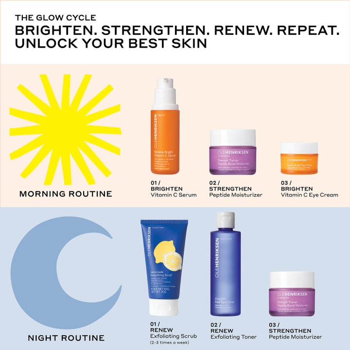 Ole Henriksen Transform Lemonade Smoothing Scrub 90 ml exfolierande ansiktsskrubb som steg ett i en nattlig rutin.