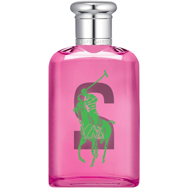 Ralph Lauren Big Pony 2 parfym 100 ml i rosa glasflaska med en stor lila siffra och silverfärgat lock