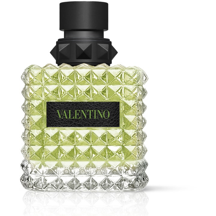 Valentino Born in Roma Donna Green Stravaganza 100 ml valentino parfym dam grön i glasflaska med nitar och svart kork