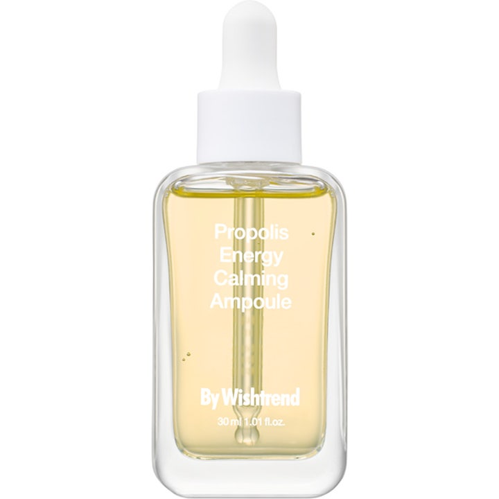 By Wishtrend Propolis Energy Calming Ampoule 30 ml ampuller för problemhud i genomskinlig glasflaska med vit pipett