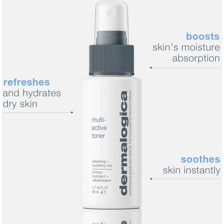 Dermalogica Multi Active Toner 50 ml ansiktsmist dermalogica i vit sprayflaska som återfuktar och lugnar huden snabbt.
