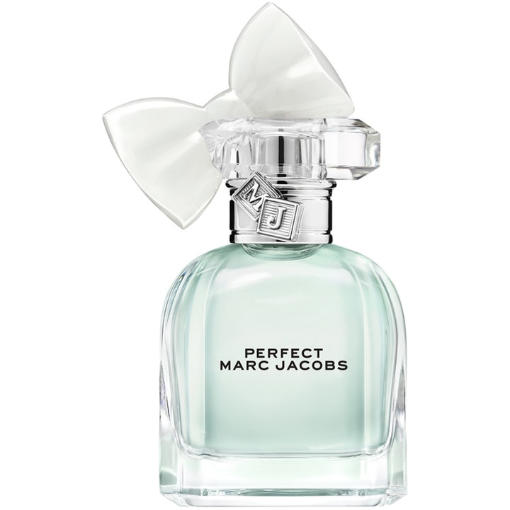 Marc Jacobs Perfect Eau de Toilette 30 ml fräsch parfym i glasflaska med ljusgrön vätska och stor vit rosett