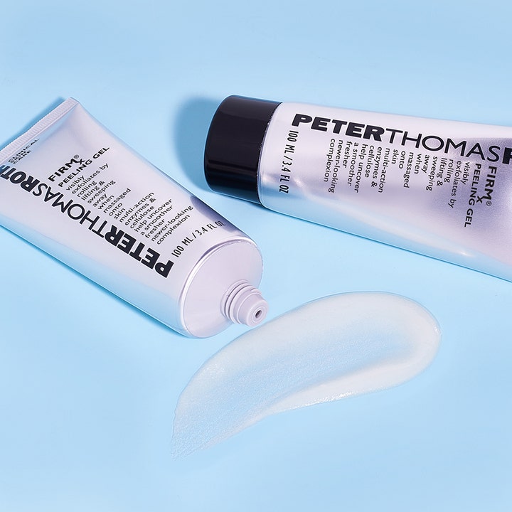 Peter Thomas Roth Firmx Peeling Gel 100 ml ansiktspeeling för döda hudceller med ljus geltextur och silverfärgade tuber