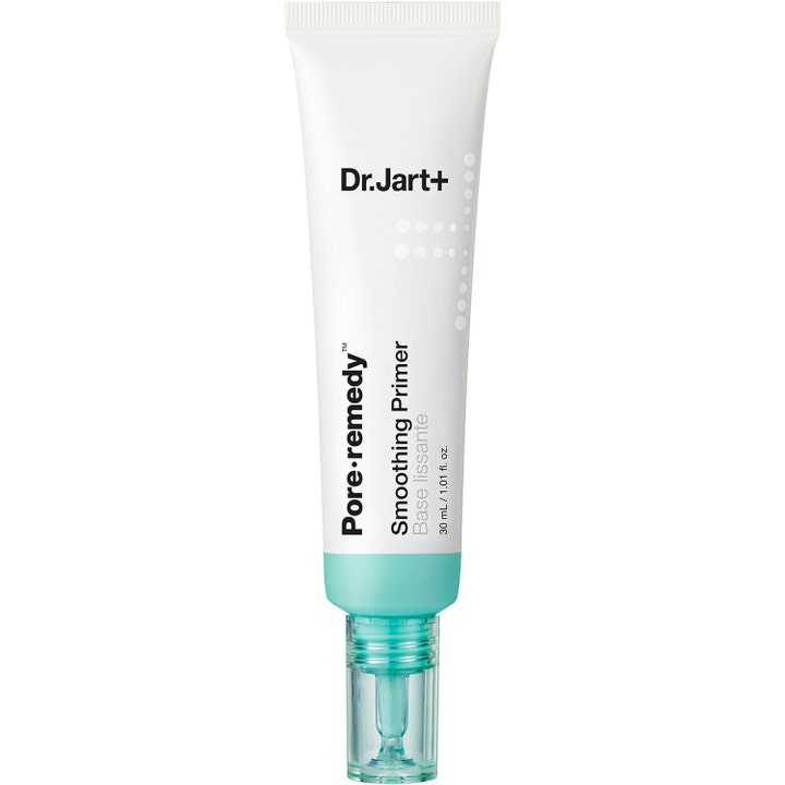 Dr.Jart+ Pore·remedy Smoothing Primer 30 ml porminskning ansiktsprimer i vit tub med turkos detalj och genomskinlig kork