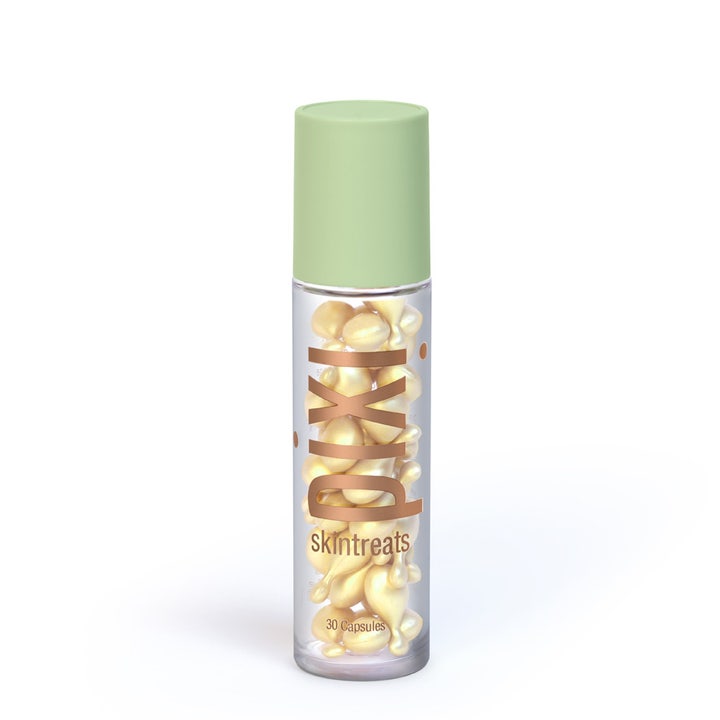 Pixi Vitamin-C Capsules 30 stycken ansiktsvård som ger lyster med gyllene vitamin c kapslar i flaska med grönt lock