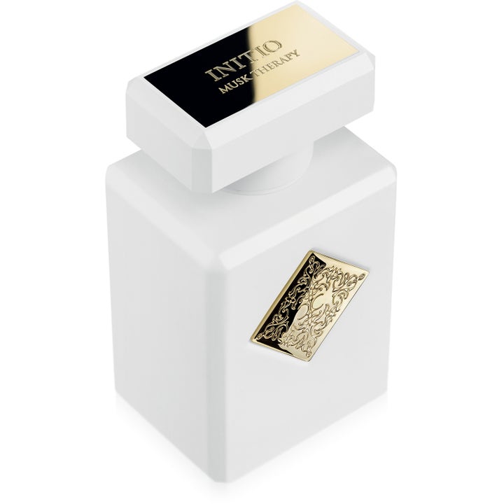 INITIO Parfums Privés Musk Therapy Extrait de Parfum 90 ml unisex mysk parfym i vit fyrkantig flaska med guld