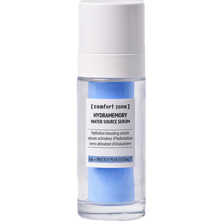 Comfort Zone Hydramemory Water Source Serum 30 ml fuktboostande serum i klar flaska med blå innerdel och vit pump