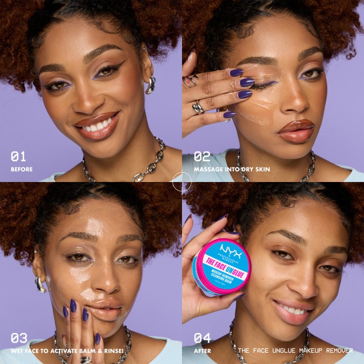 NYX Professional Makeup Face Unglue 50 ml rengöringsbalm som effektivt löser upp smink i fyra steg
