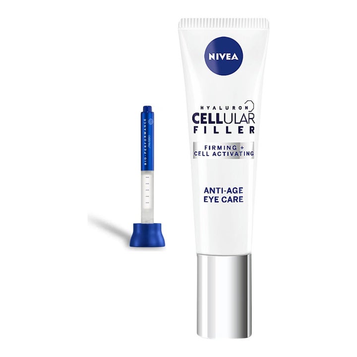 Shiseido Bright Eyes 16,4 ml shiseido ögonbehandling mot mörka ringar med vit tub och blå precisionsapplikator