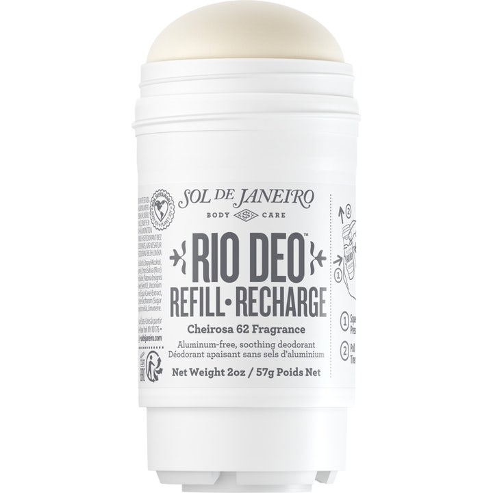 Sol de Janeiro Rio Deo Refill-Recharge 57g aluminiumfri deodorant refill med naturlig pistasch karamell parfym i vit hylsa