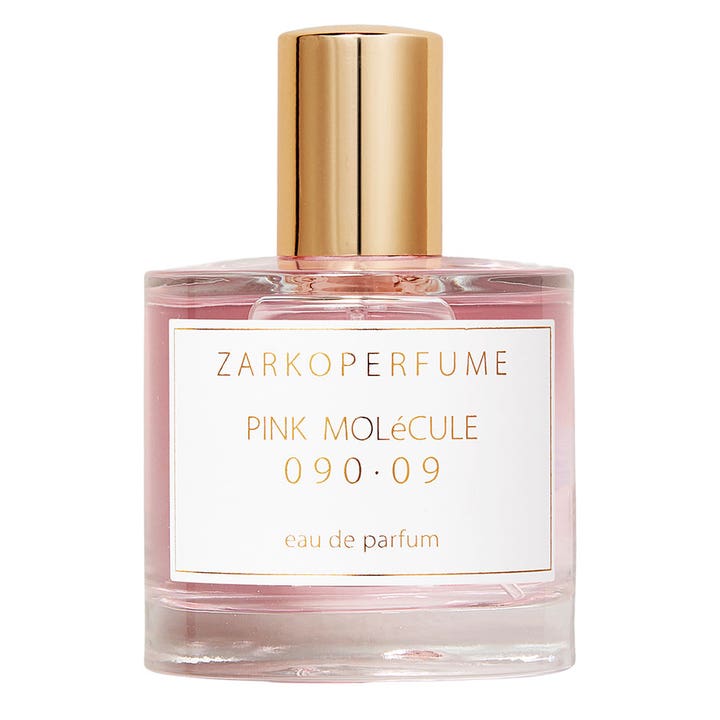 Zarkoperfume Pink Molécule 090.09 50 ml molecule eau de parfum i genomskinlig glasflaska med rosa vätska och guldkork