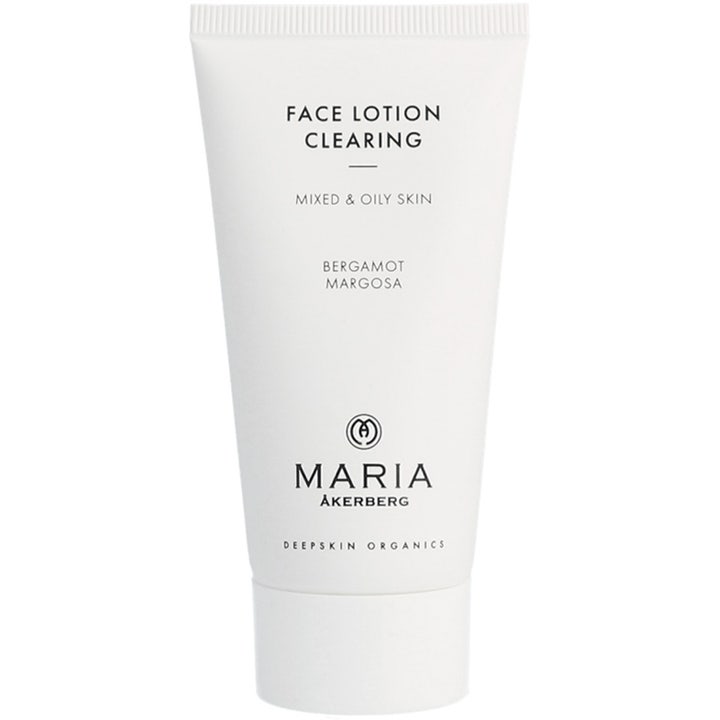 Maria Åkerberg Face Lotion Clearing 50ml balanserande ekologisk hudvård i vit plasttub som minskar porer.