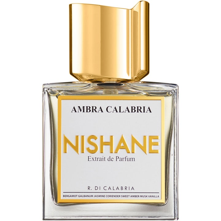 Nishane Ambra Calabria Extrait de Parfum 50 ml ger en lyxig känsla i elegant glasflaska med glänsande guldlock