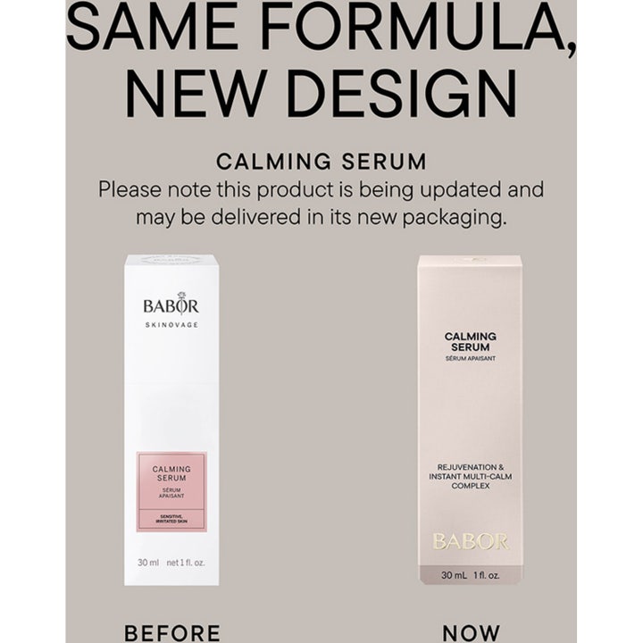 Babor Calming Serum 30 ml lugnande ansiktsserum i frostad glasflaska med texten Vitalizing Serum