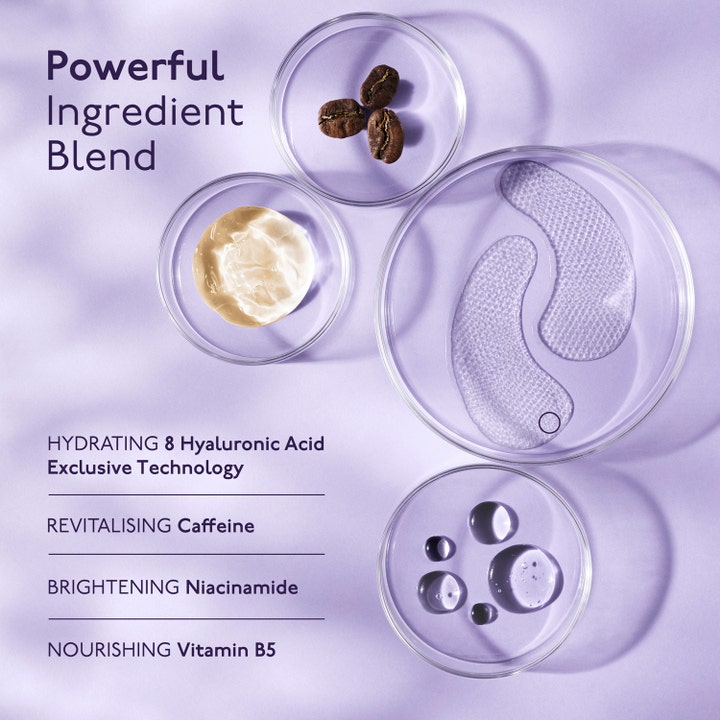 By Terry Hyaluronic Global Eye Patch 1 st anti-trötthet ögonmask med kaffebönor och hyaluronsyra i glasskålar