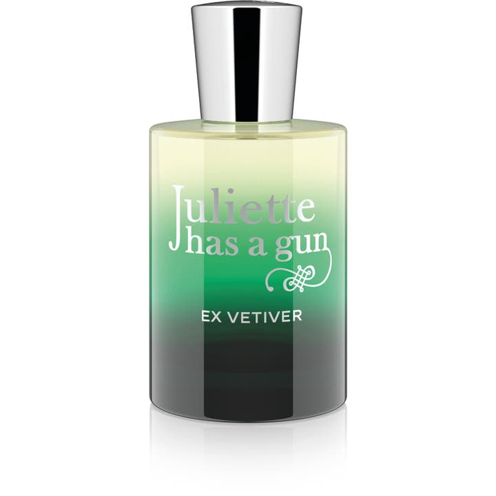 Juliette has a gun Ex Vetiver Eau De Parfum 50 ml fräsch unisexparfym i grön och svart tonad glasflaska med silverlock